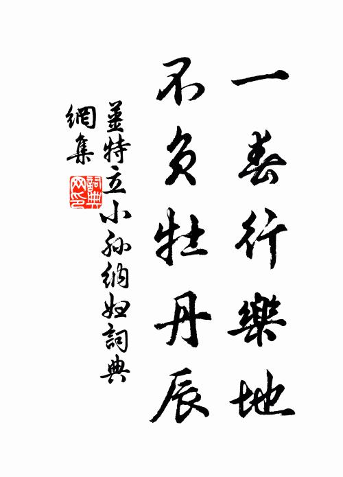 姜特立一春行乐地，不负牡丹辰书法作品欣赏