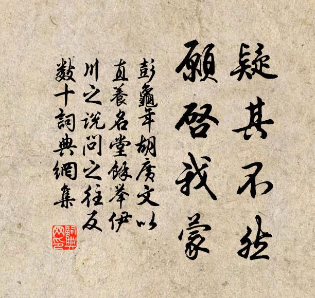 彭龟年疑其不然，愿启我蒙书法作品欣赏
