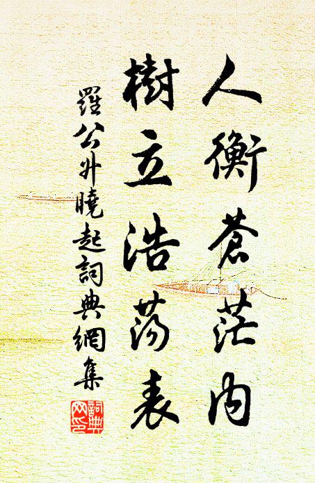 罗公升人衡苍茫内，树立浩荡表书法作品欣赏
