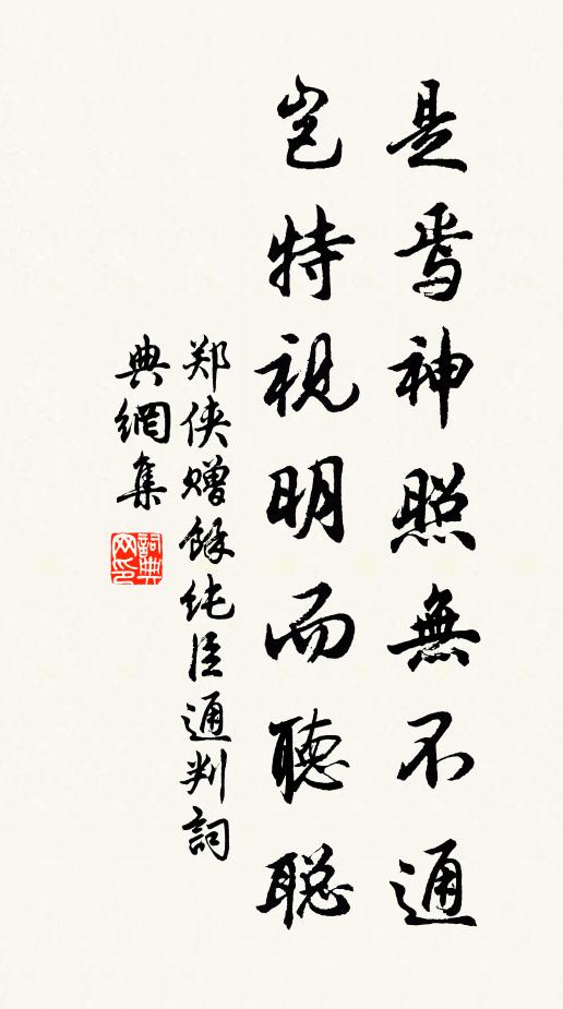 郑侠是焉神照无不通，岂特视明而听聪书法作品欣赏