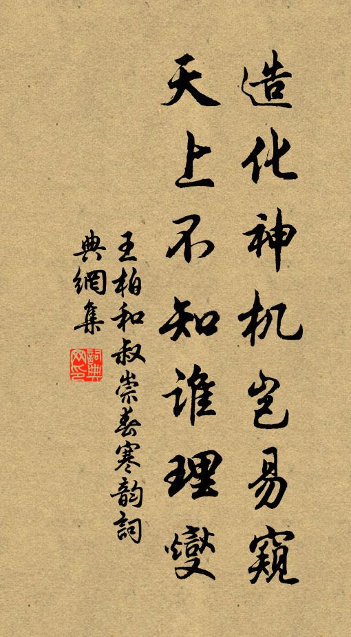王柏造化神机岂易窥，天上不知谁理燮书法作品欣赏