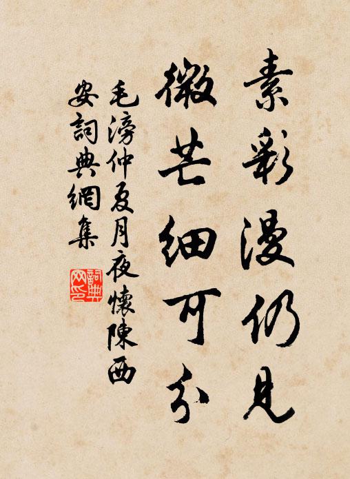毛滂素彩漫仍见，微芒细可分书法作品欣赏