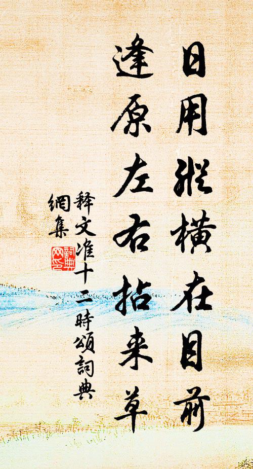 释文准日用纵横在目前，逢原左右拈来草书法作品欣赏