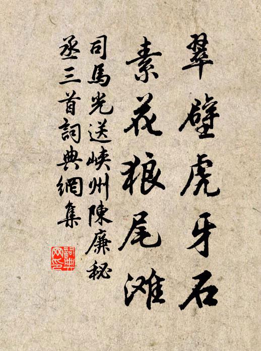 司马光翠壁虎牙石，素花狼尾滩书法作品欣赏