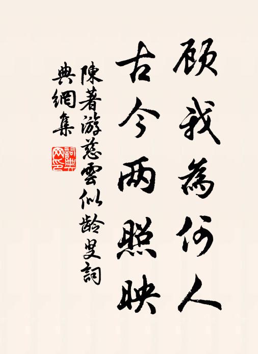 陈著顾我为何人，古今两照映书法作品欣赏