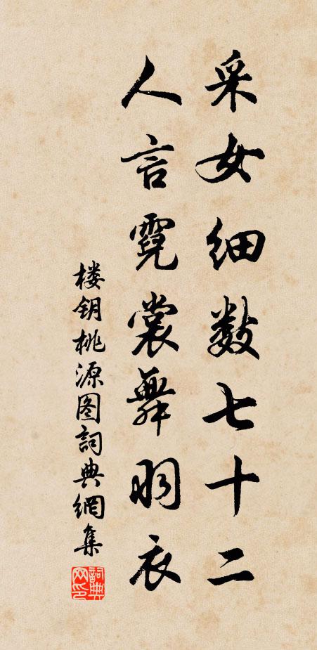 楼钥采女细数七十二，人言霓裳舞羽衣书法作品欣赏