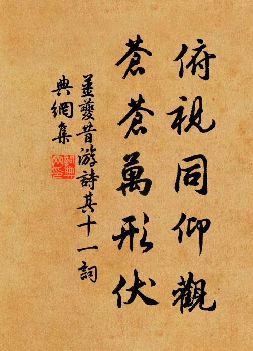 姜夔俯视同仰观，苍苍万形伏书法作品欣赏