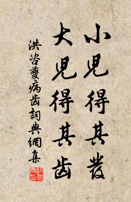 洪咨夔小儿得其发，大儿得其齿书法作品欣赏