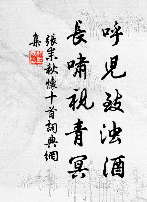 张耒呼儿致浊酒，长啸视青冥书法作品欣赏