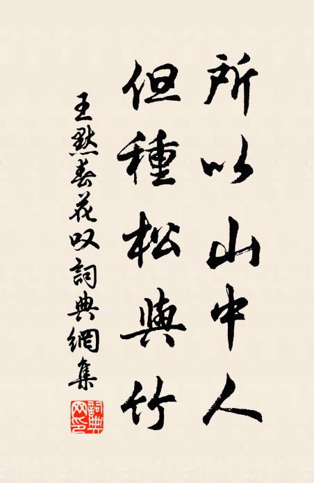 王默所以山中人，但种松与竹书法作品欣赏