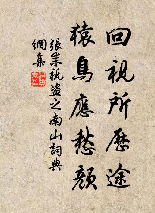 张耒回视所历途，猿鸟应愁颜书法作品欣赏