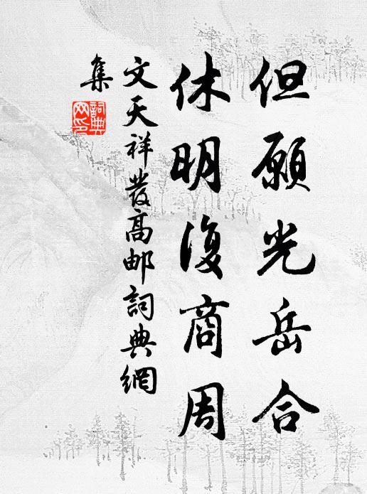文天祥但愿光岳合，休明复商周书法作品欣赏