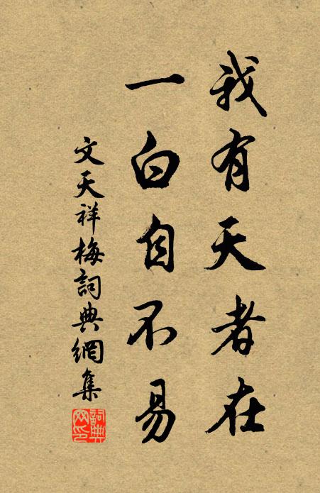 文天祥我有天者在，一白自不易书法作品欣赏