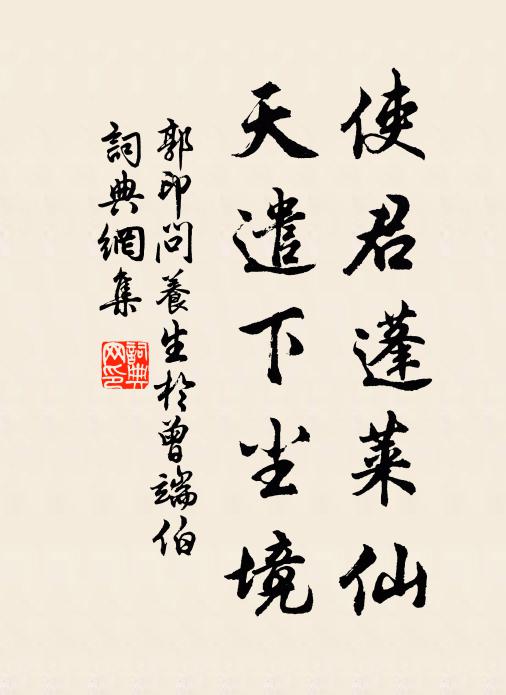 郭印使君蓬莱仙，天遣下尘境书法作品欣赏