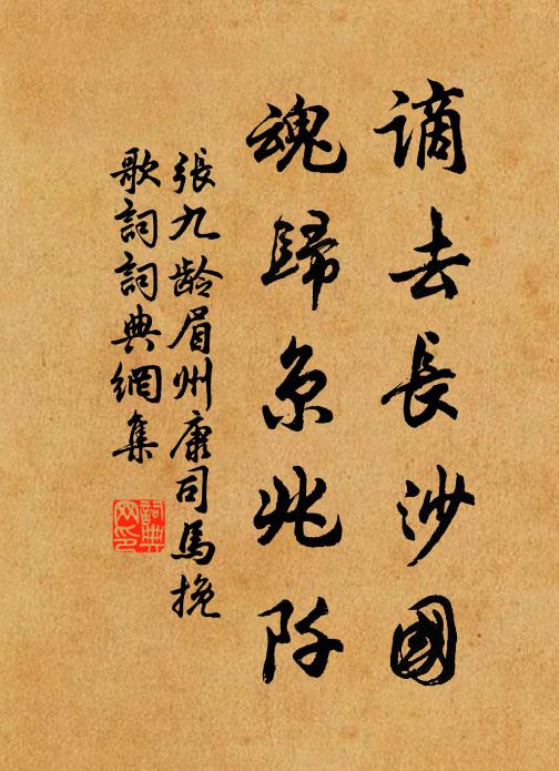 张九龄谪去长沙国，魂归京兆阡书法作品欣赏