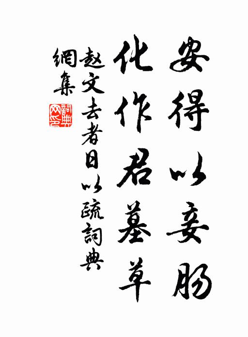 赵文安得以妾肠，化作君墓草书法作品欣赏