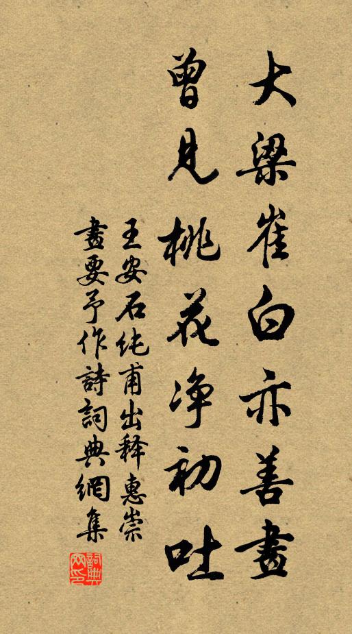 王安石大梁崔白亦善画，曾见桃花净初吐书法作品欣赏