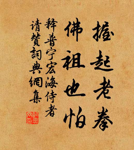 释普宁握起老拳，佛祖也怕书法作品欣赏