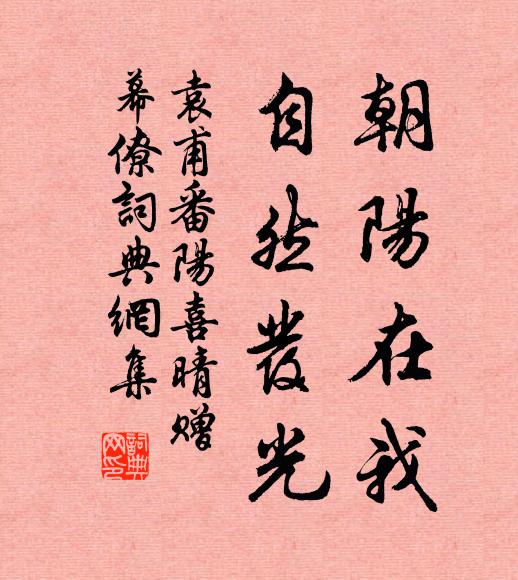 袁甫朝阳在我，自然发光书法作品欣赏