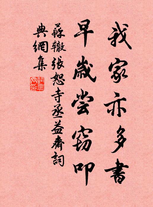 苏辙我家亦多书，早岁尝窃叩书法作品欣赏
