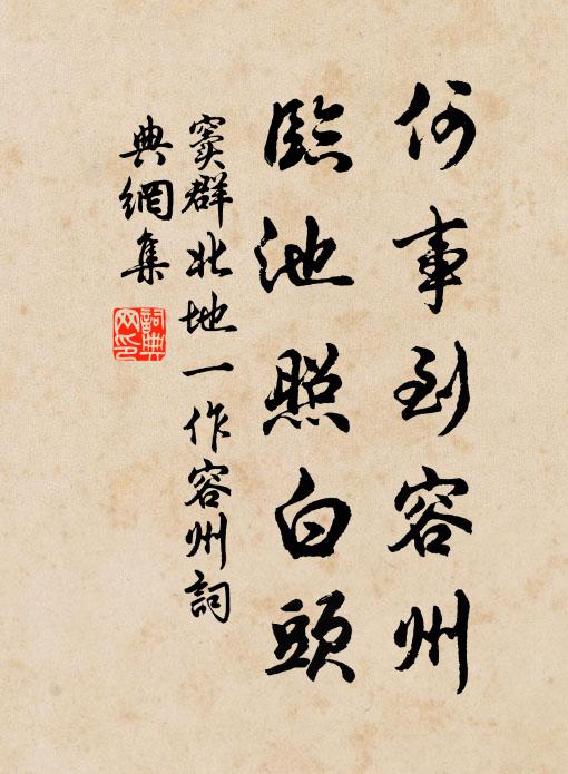 窦群何事到容州，临池照白头书法作品欣赏