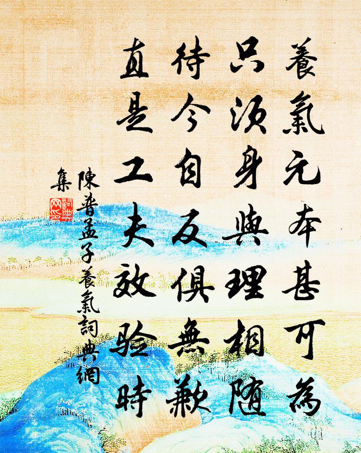 陈普孟子养气书法作品欣赏
