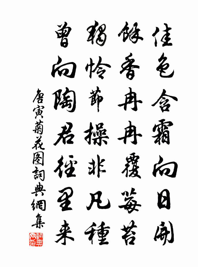 唐寅菊花图书法作品欣赏