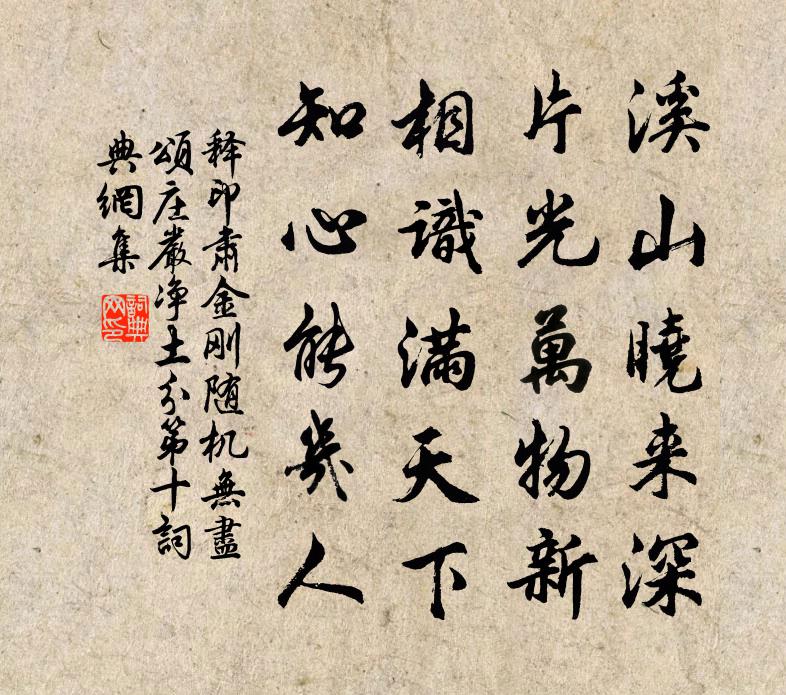释印肃金刚随机无尽颂庄严净土分第十书法作品欣赏