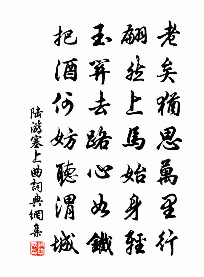 陆游塞上曲书法作品欣赏