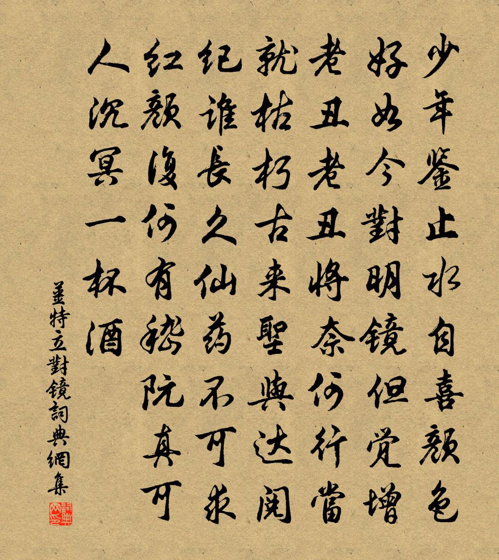 姜特立对镜书法作品欣赏