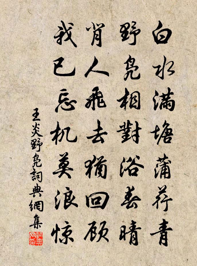 王炎野凫书法作品欣赏