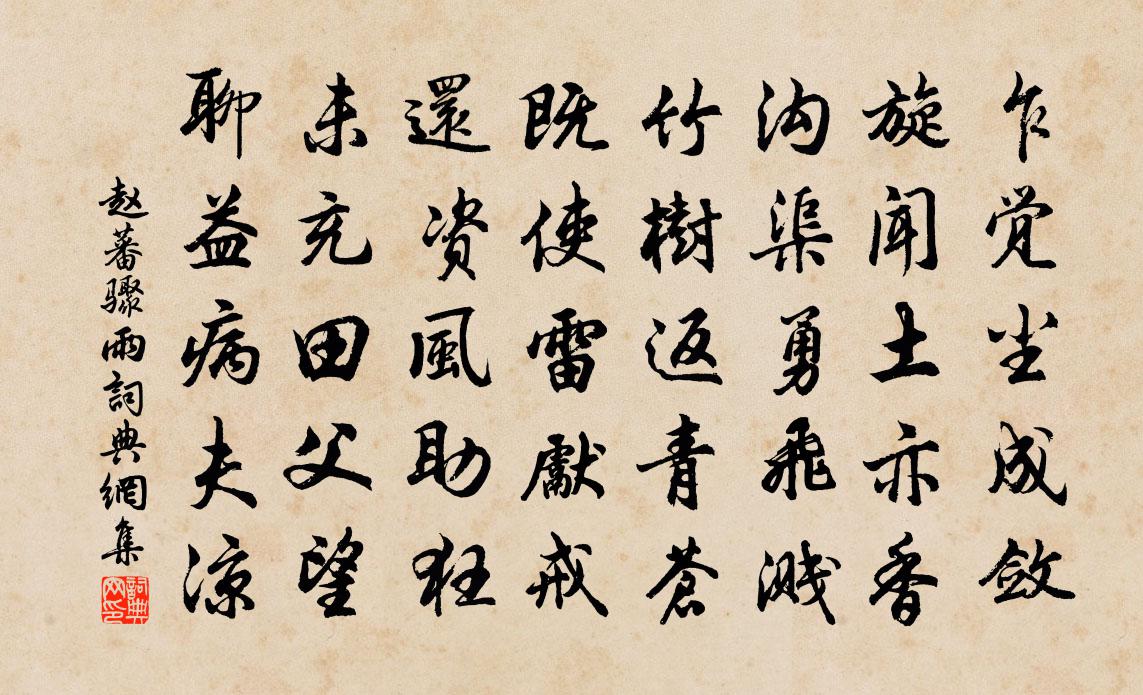 赵蕃骤雨书法作品欣赏
