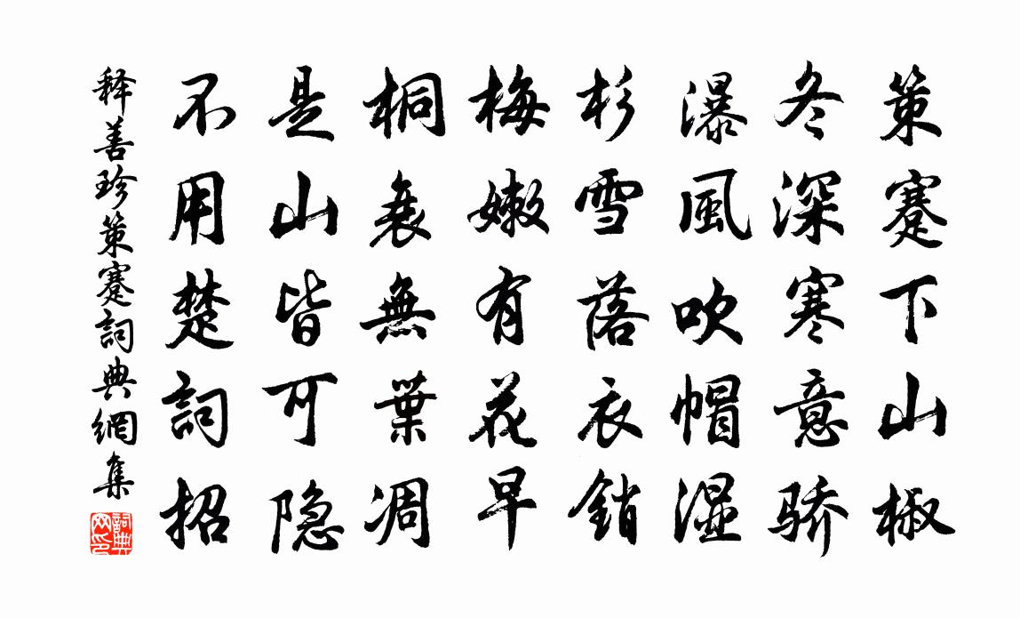 释善珍策蹇书法作品欣赏