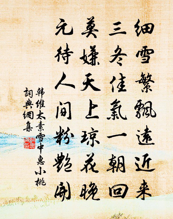 韩维太素雪中惠小桃书法作品欣赏