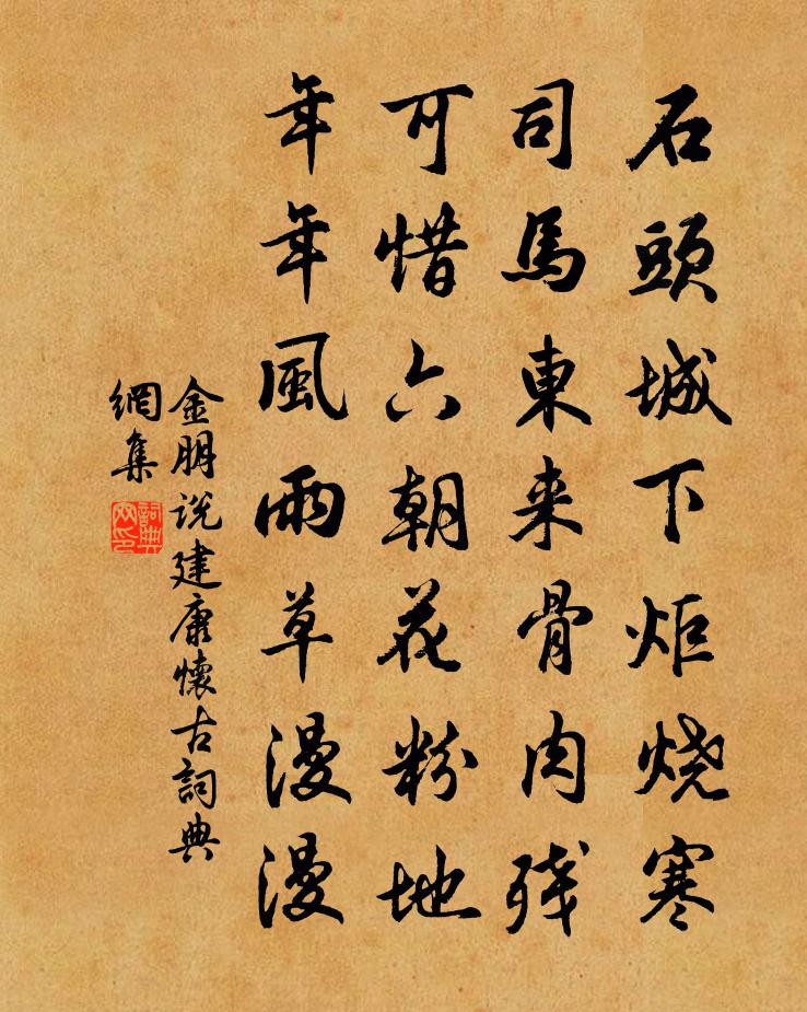金朋说建康怀古书法作品欣赏