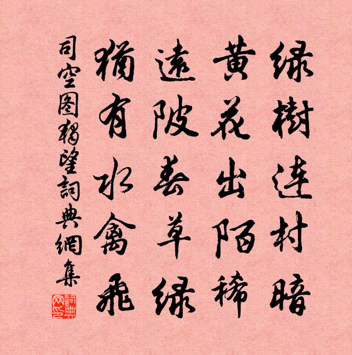 司空图独望书法作品欣赏