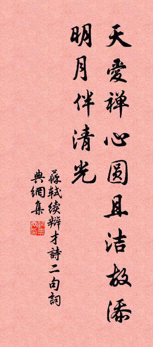 苏轼续辩才诗二句书法作品欣赏