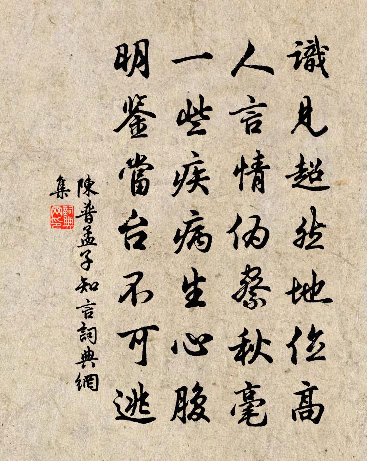 陈普孟子知言书法作品欣赏