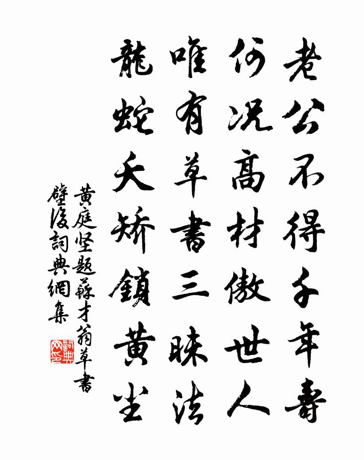 黄庭坚题苏才翁草书壁后书法作品欣赏