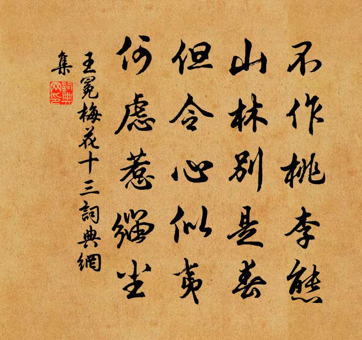 王冕梅花 十三书法作品欣赏