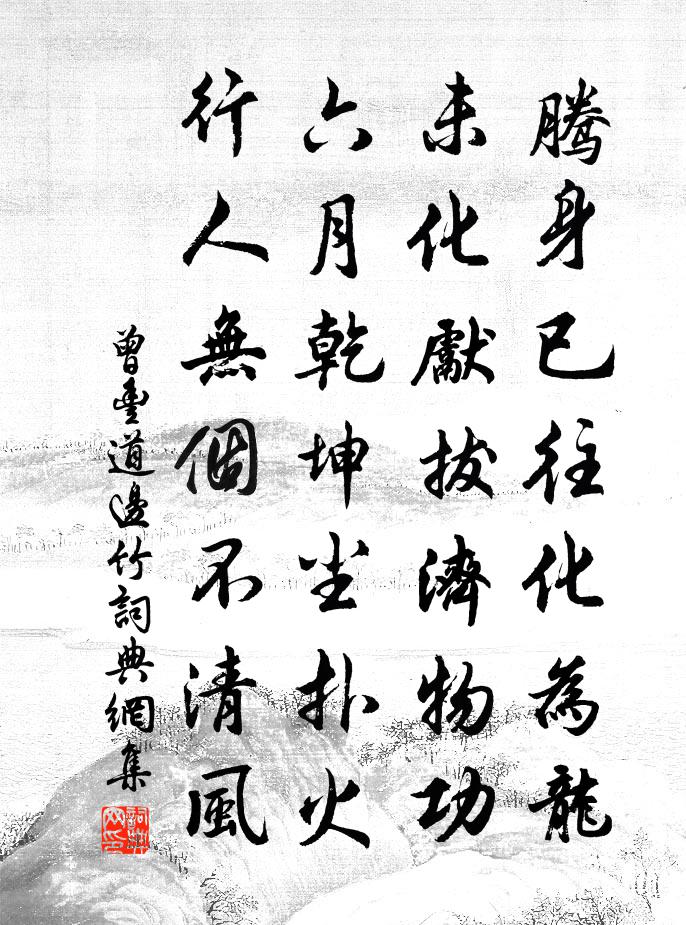 曾丰道边竹书法作品欣赏