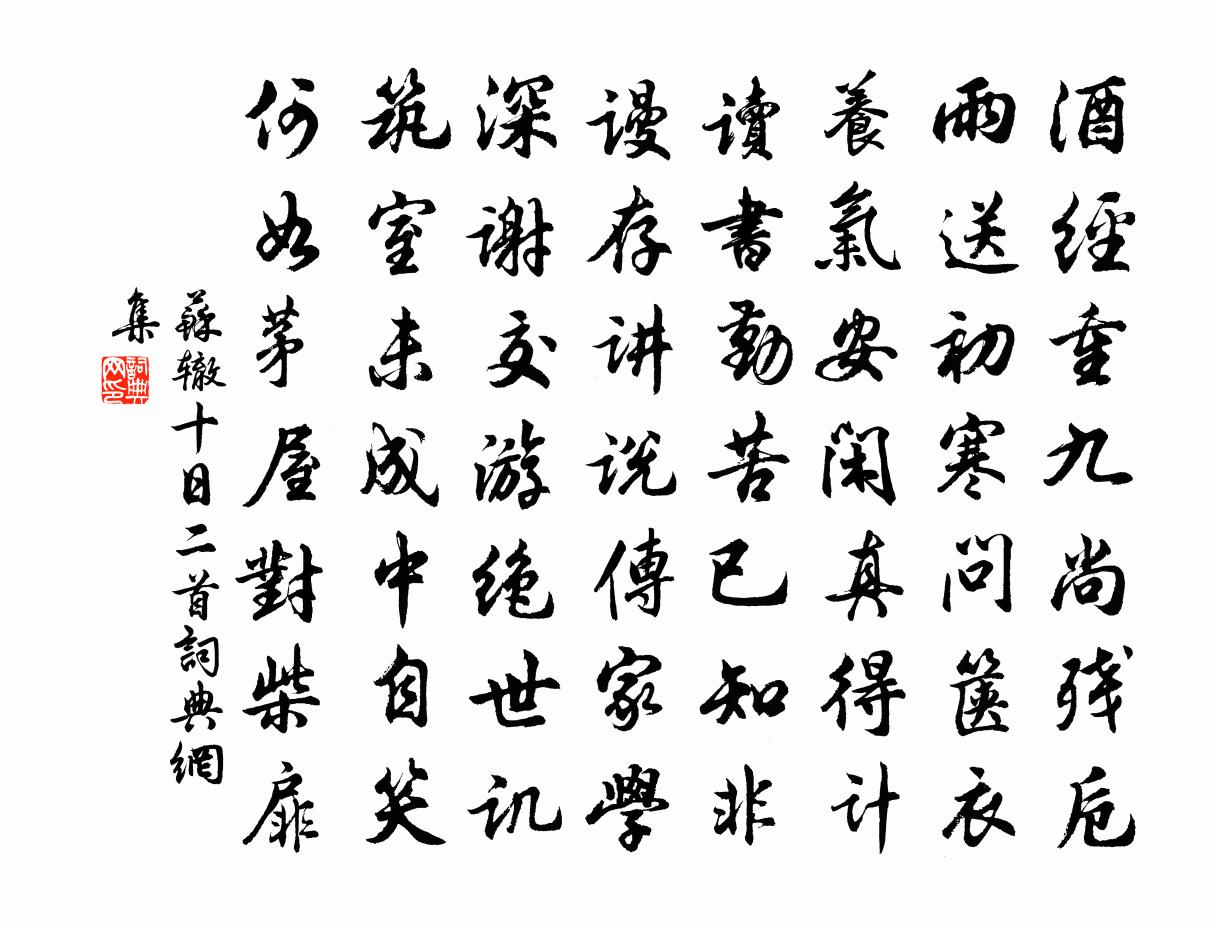 苏辙十日二首书法作品欣赏