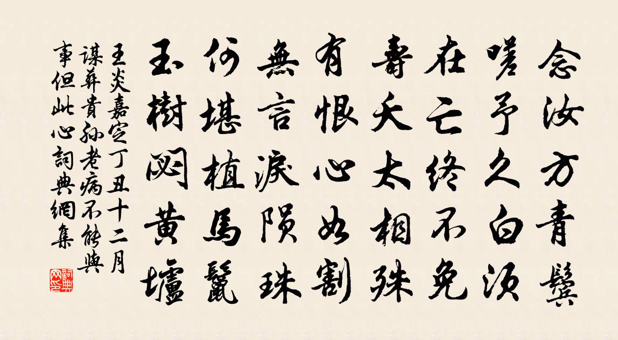 王炎嘉定丁丑十二月谋葬贵孙老病不能与事但此心书法作品欣赏