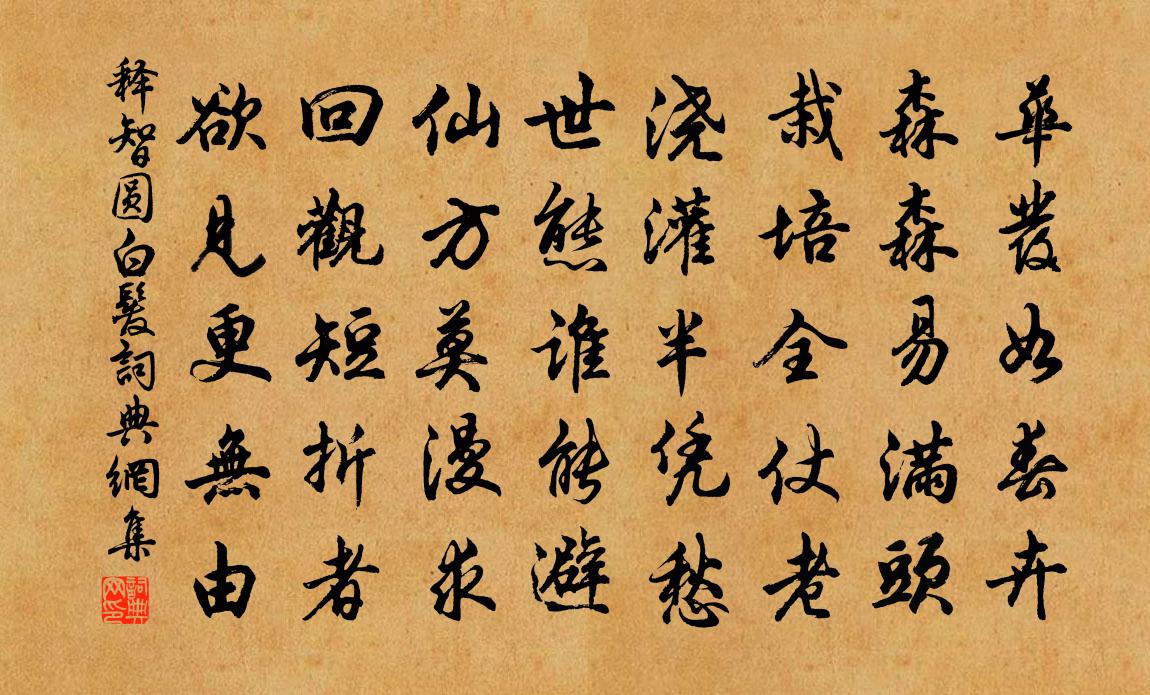 释智圆白发书法作品欣赏