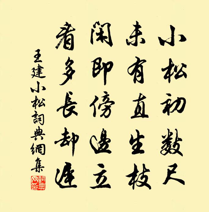 王建小松书法作品欣赏