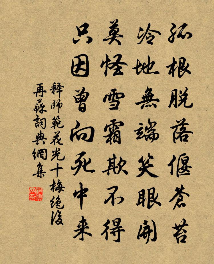 释师范花光十梅绝后再苏书法作品欣赏