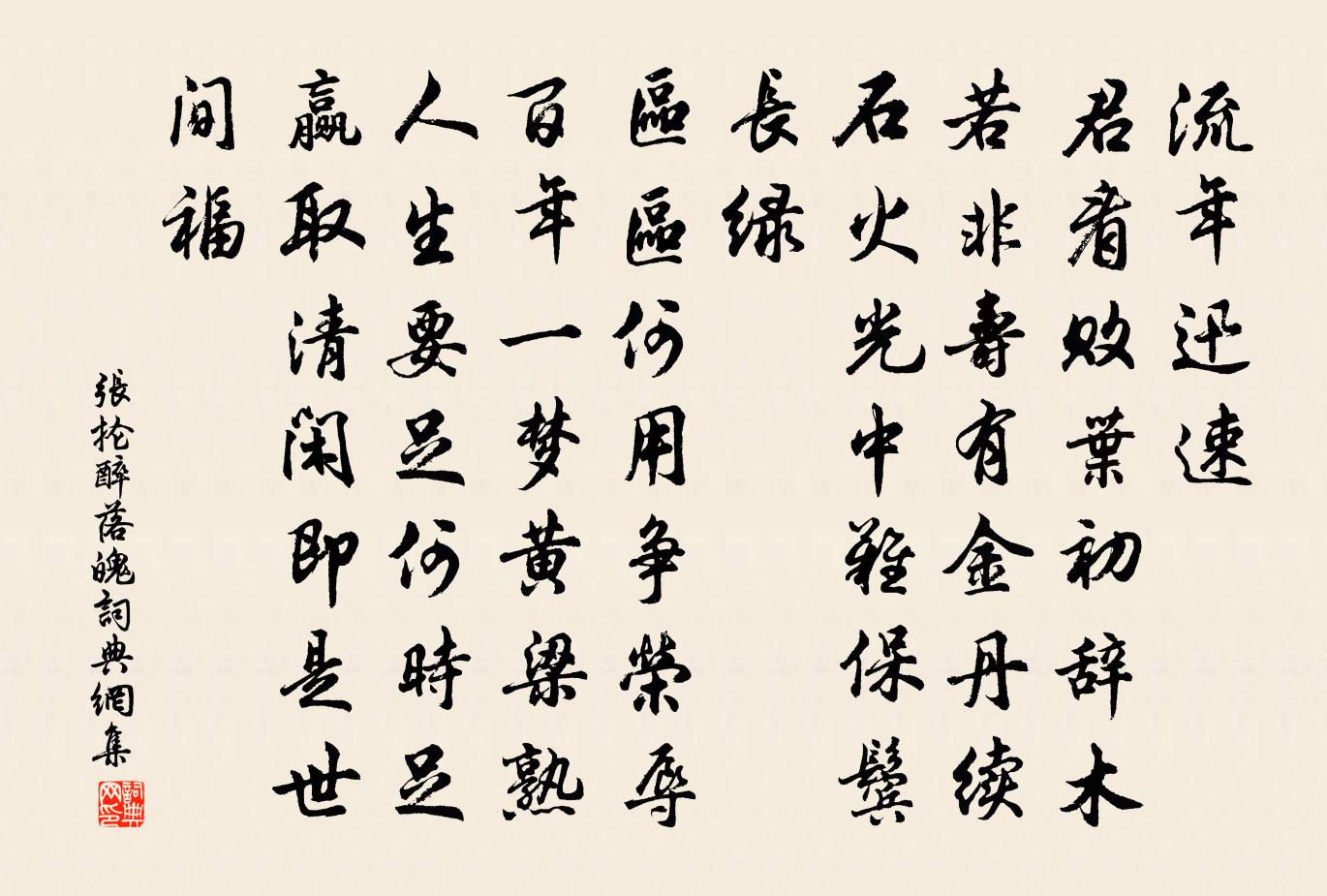 张抡醉落魄/一斛珠书法作品欣赏