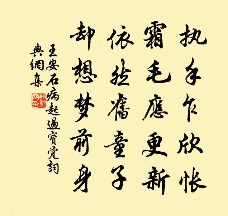 王安石病起过宝觉书法作品欣赏