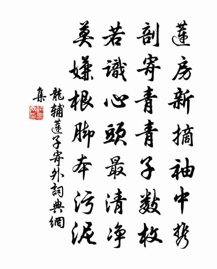 龙辅莲子寄外书法作品欣赏