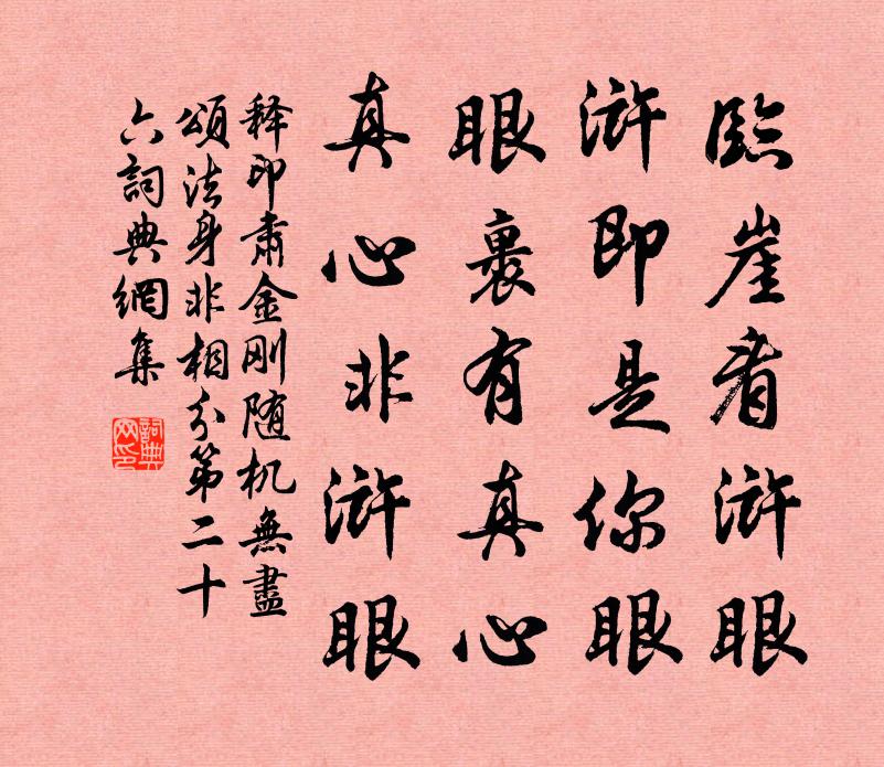 释印肃金刚随机无尽颂法身非相分第二十六书法作品欣赏